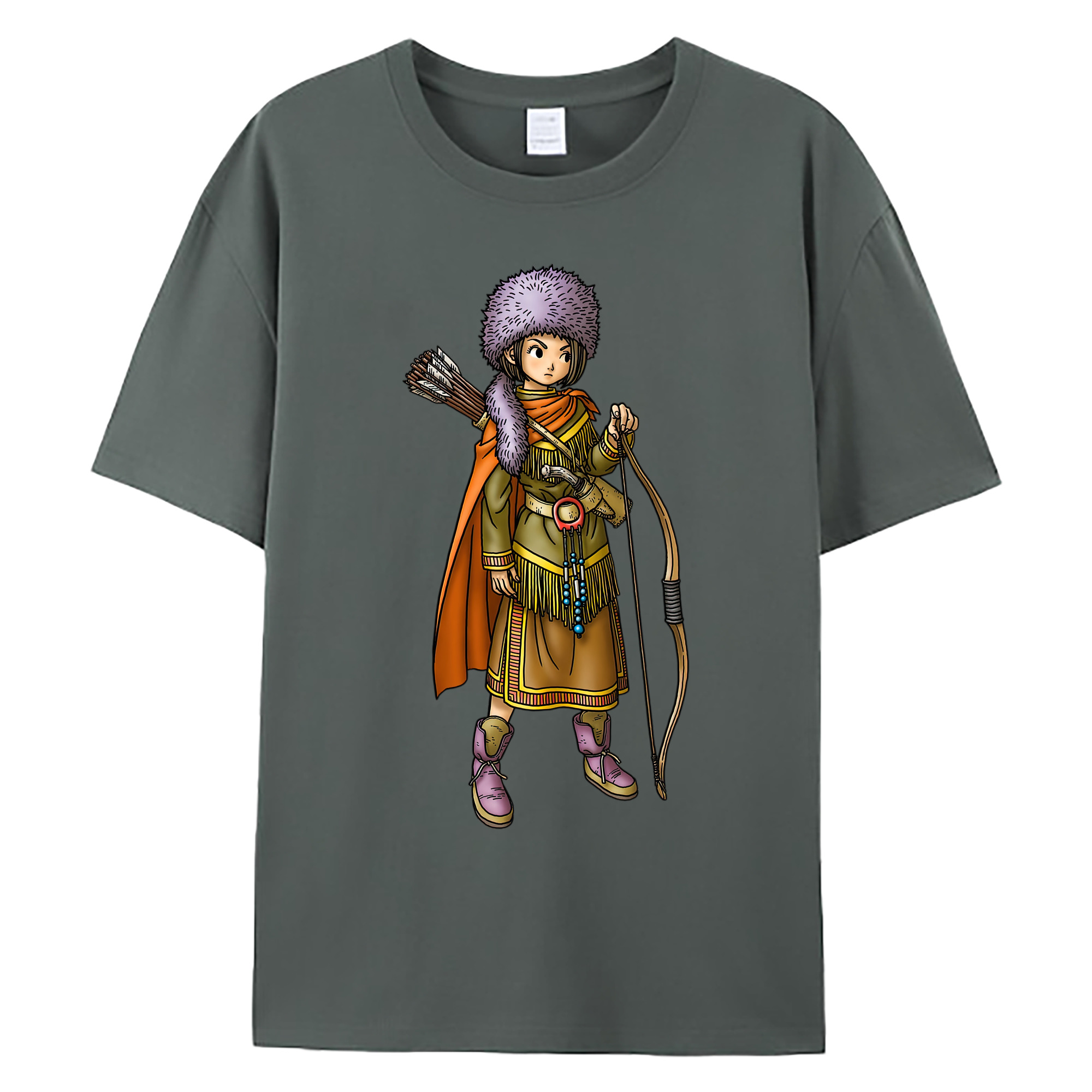 （画像用） ドラゴンクエスト Doragon Kuesuto Dragon Quest 綿100％ メンズ半袖Tシャツ｜肌触りやわらか＆通気性